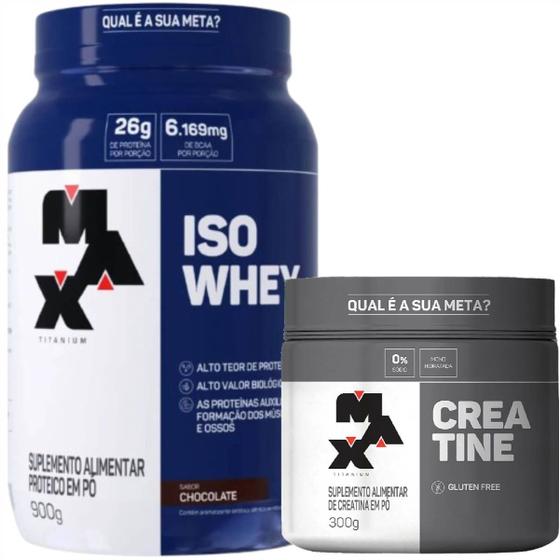 Imagem de Combo para Definição do Shape: Iso Whey Isolado Max + Creatina Pura Zero Carbo 300g