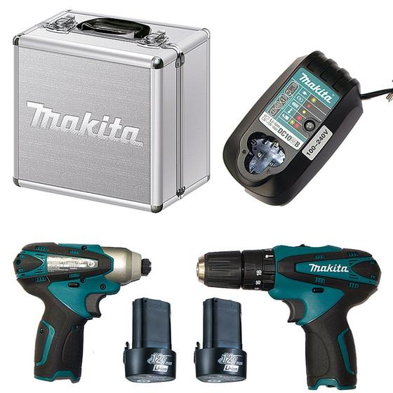 Imagem de Combo Parafusadeira Furadeira e Parafusadeira de Impacto à Bateria DK1493 Makita