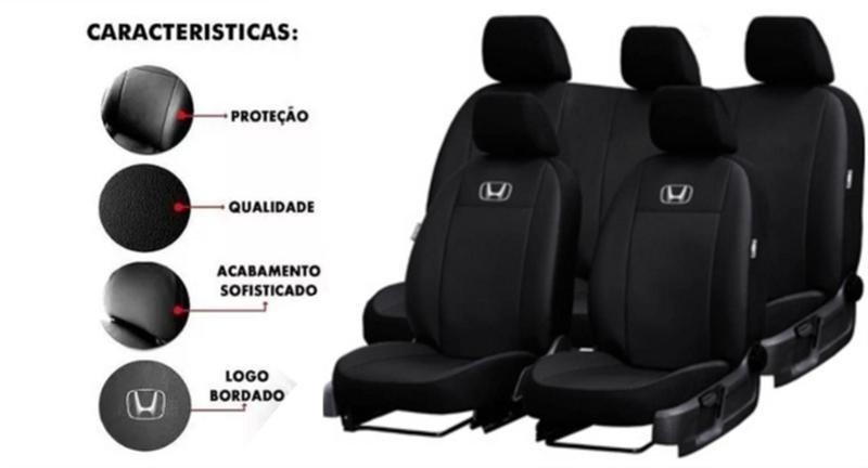 Imagem de Combo Personalizado Luxo Honda HR-V 2015-2024 + Volante + Chaveiro Couro