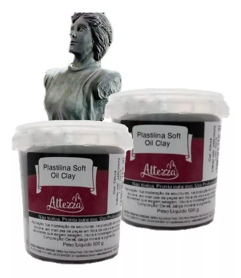Combo Plastilina Cinza 2un 500g = 1kg Menor preço em Combo Plastilina Cinza 2un 500g = 1kg