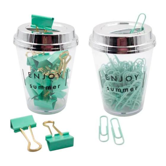 Imagem de Combo Porta Clips e Porta Prendedor - Verde - Bee Unique 