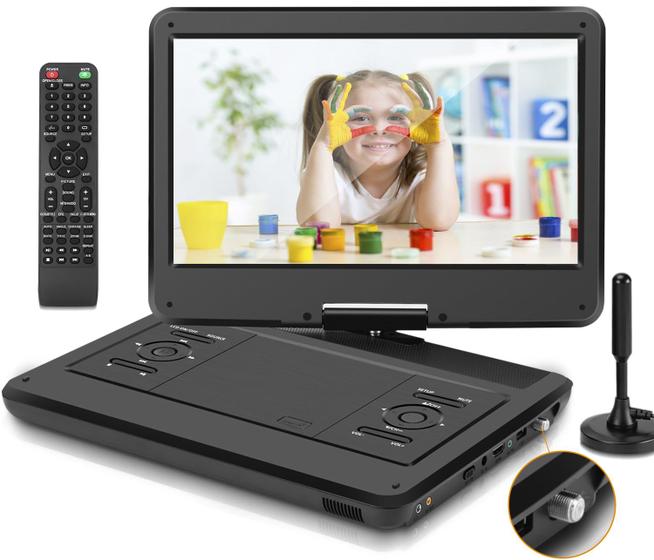 Imagem de Combo Portátil de TV/DVD Player Feihe 16,5" com Tela de 14"