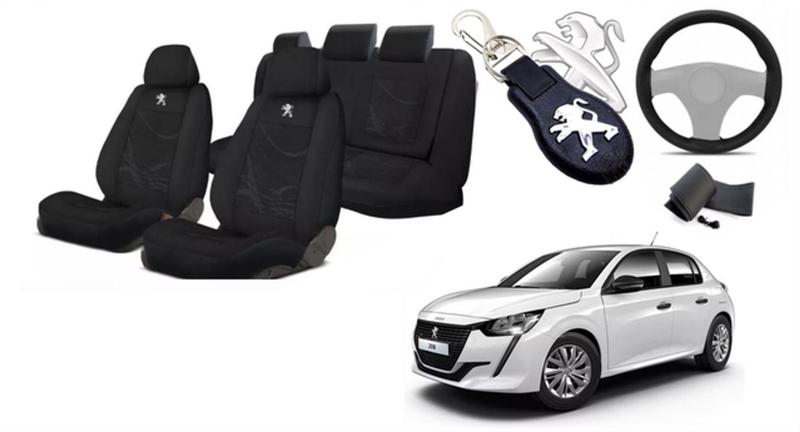 Imagem de Combo Premium Estilo Peugeot 208 21-24 +(Capa Volante) + Chaveiro