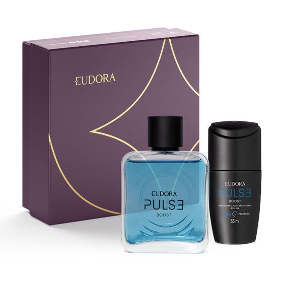 Imagem de Combo Presente Pulse Boost: Desodorante Colônia 100ml + Desodorante Antitranspirante Roll On 55ml + Caixa Eudora P