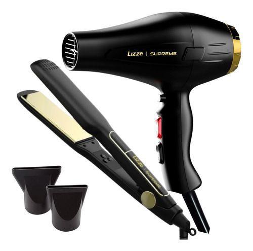 Imagem de Combo Profissional Lizze Linha Supreme Chapinha Liso Perfeito 40mm + Secador Alto Resfriamento Potente 2600W