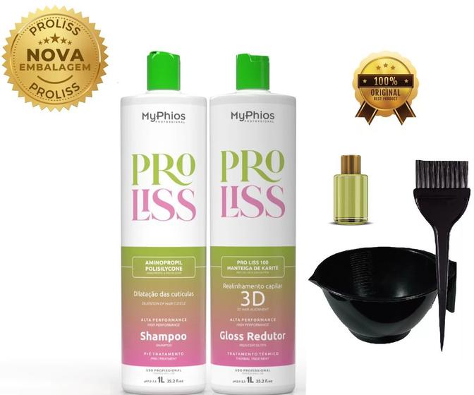 Imagem de Combo Progressiva Myphios Sem Formol Proliss Shampoo e Gloss