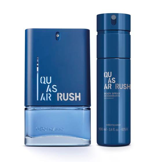 Imagem de Combo Quasar Rush: Desodorante Colônia 100ml + Body Spray 100ml