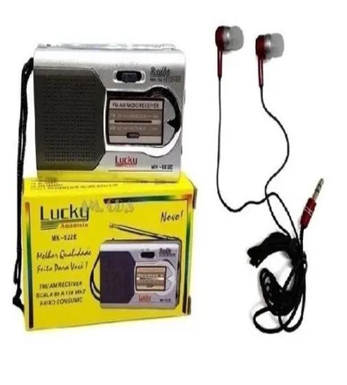 Imagem de Combo Rádio Bolso Portátil Stereo Am Fm 822e +Fone De Ouvido