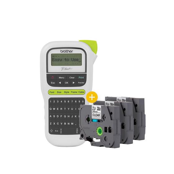 Combo rotulador eletronico pth110 + 3 fitas tze231 Menor preço em Combo rotulador eletronico pth110 + 3 fitas tze231