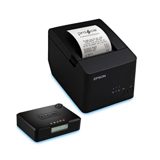 Imagem de Combo Sat Smart Elgin e Impressora Epson Tm-t20x