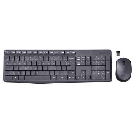 Imagem de Combo sem fio teclado e mouse preto mk235