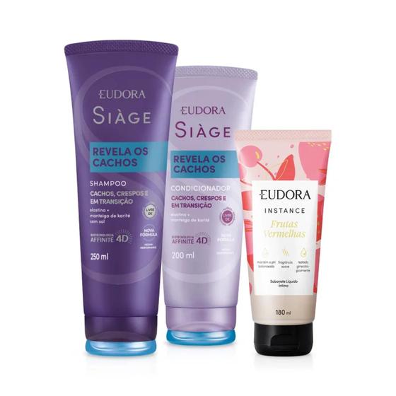 Imagem de Combo Shampoo Revela Cachos 250ml + Condicionador Revela Cachos 200ml + Sabonete Íntimo Instance