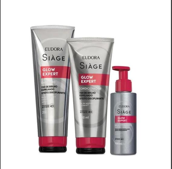 Imagem de Combo Siàge Glow Expert: Shampoo 250ml + Condicionador 200ml + Balm Disciplinante 100ml