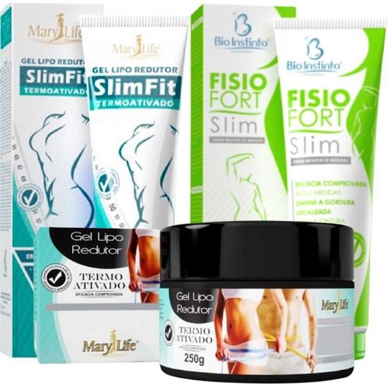 Imagem de Combo Slim Fit + Fisiofort Slim + Gel Lipo Redutor