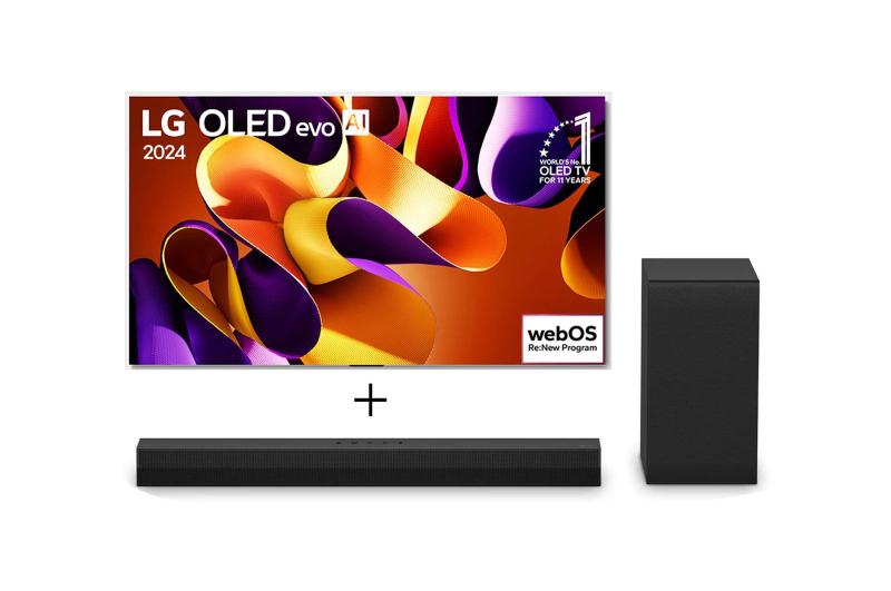 Combo Smart TV LG OLED evo AI G4 4K de 55" 2024 + Soundbar LG S40T Menor preço em Combo Smart TV LG OLED evo AI G4 4K de 55" 2024 + Soundbar LG S40T