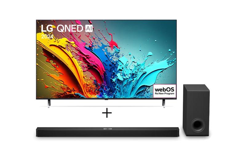Combo Smart TV LG QNED AI 4K QNED85 86" 2024 + Soundbar LG S90TY Menor preço em Combo Smart TV LG QNED AI 4K QNED85 86" 2024 + Soundbar LG S90TY