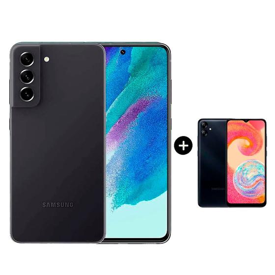 Combo: Smartphone Samsung Galaxy S21 FE 128GB 5G Preto + Smartphone Samsung Galaxy A04e 64GB 4G Preto Menor preço em Combo: Smartphone Samsung Galaxy S21 FE 128GB 5G Preto + Smartphone Samsung Galaxy A04e 64GB 4G Preto