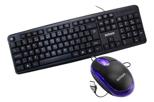 Imagem de Combo Teclado Abnt2 + Mouse Usb Pc Notebook Home Office