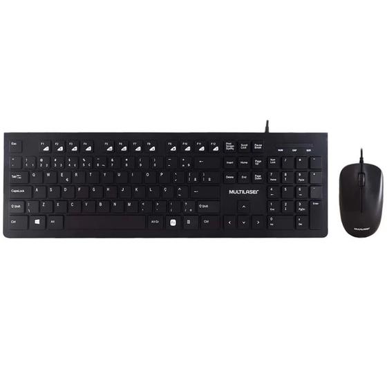 Combo Teclado e Mouse com Fio Multimídia Profissional Usb Preto TC240. Teclas chocolate Menor preço em Combo Teclado e Mouse com Fio Multimídia Profissional Usb Preto TC240. Teclas chocolate