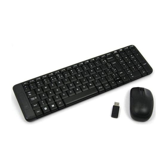 Imagem de Combo Teclado e Mouse Logitech MK220 Sem Fio Compacto ABNT2 Preto - Logitech