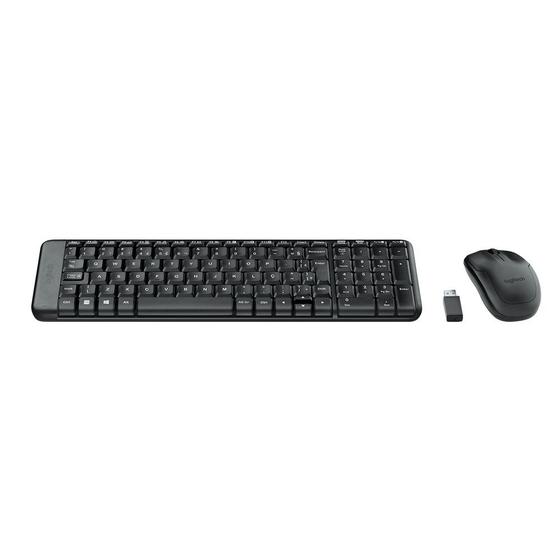 Imagem de Combo Teclado e Mouse sem fio Logitech MK220 com Design Compacto, Conexão USB, Pilhas Inclusas e Layout ABNT2 - 920-004431