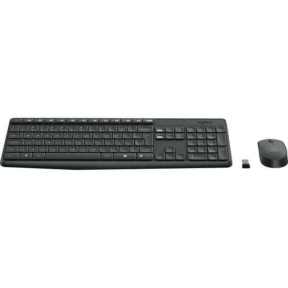 Imagem de Combo Teclado e Mouse Sem Fio Logitech MK235 Abnt2