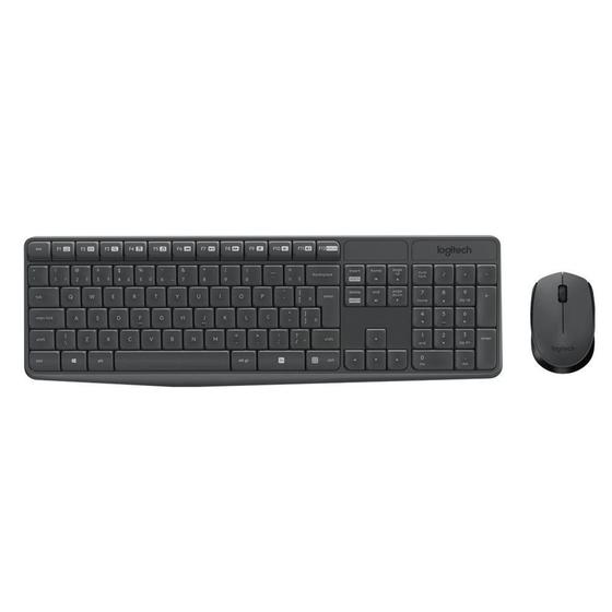 Imagem de Combo Teclado e Mouse sem fio Logitech MK235 com Conexão USB - 920-007903