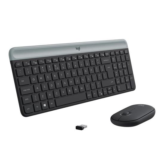 Imagem de Combo Teclado e Mouse sem fio Logitech MK470 com Design Slim, Digitação e Clique Silencioso, Mouse Ambidestro e Pilhas Inclusas - 920-009268