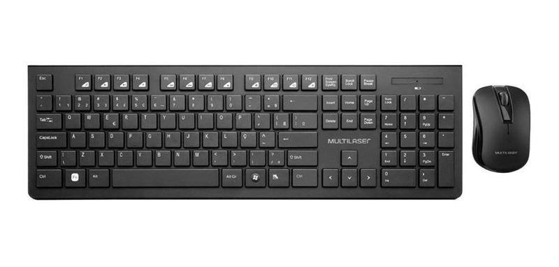 Imagem de Combo Teclado E Mouse Sem Fio Multilaser Slim Usb - Tc212 Cor Do Mouse Preto