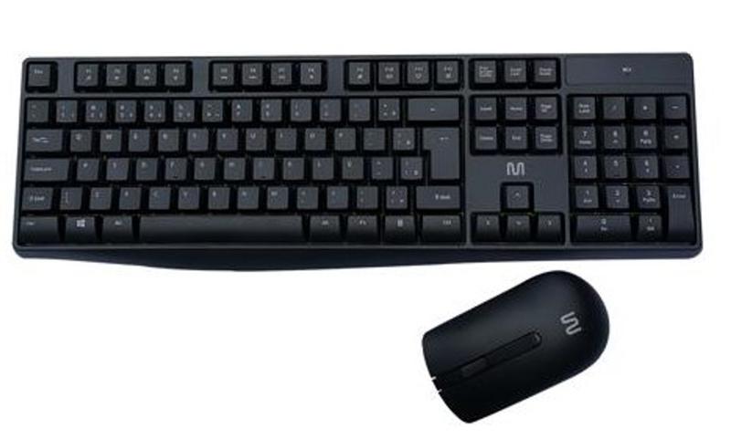 Imagem de Combo Teclado e Mouse Sem Fio Slim Multimídia Conexão Usb 1600dpi c/ Pilha Inclusa Preto - TC270