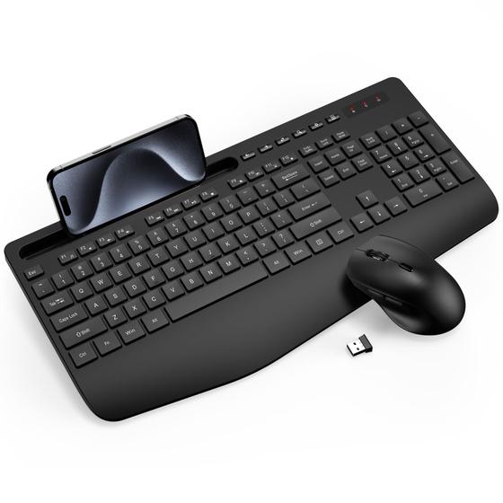 Imagem de Combo Teclado e Mouse Sem Fio Trueque - Tamanho Completo