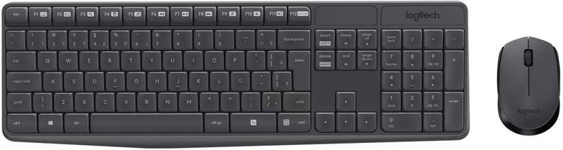Imagem de Combo Teclado Mouse Sem Fio Logitech Mk235 Abnt2 Homologação