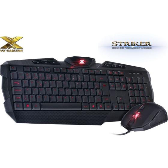 Imagem de Combo teclado + mouse vx gaming striker  teclado padrão abnt2 e mouse 1600 dpi  ve