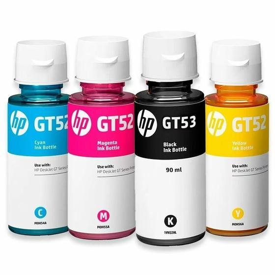 Imagem de Combo tinta GT53 Preto GT52 cores para deskjet 