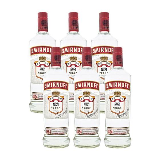 Combo vodka smirnoff 998ml - 6 unidades Menor preço em Combo vodka smirnoff 998ml - 6 unidades