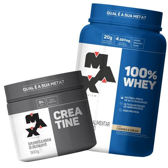 Imagem de Combo whey 100% concentrado 900g + creatina 300g - max