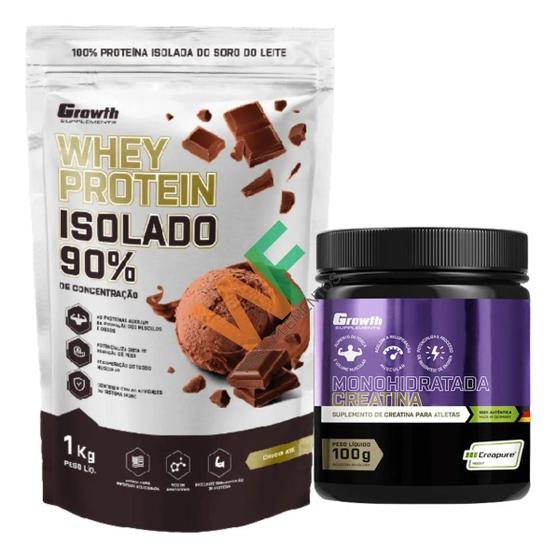 Imagem de Combo Whey 1kg Isolado + Creatina 100g Growth Supplements