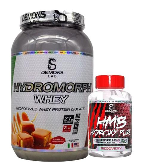 Combo whey protein hidrolisado hydromorph 900g + hmb demons lab Whey