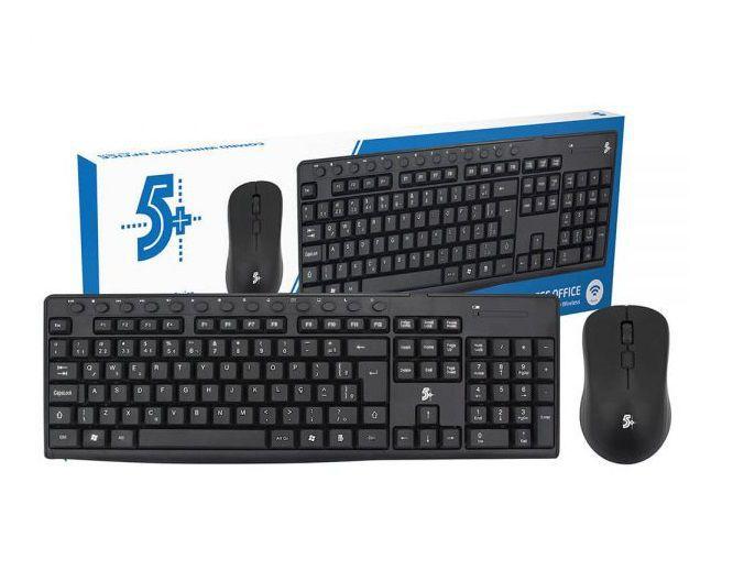 Imagem de Combo Wireless 2.4ghz Office Mouse E Teclado Sem Fio 5+