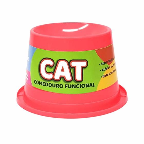 Imagem de Comedouro Alto Cat Anti Formiga Neon Rosa - 250ml