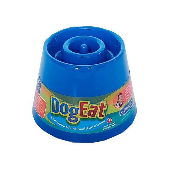 Imagem de Comedouro Alto e Lento Pet Games Dog Eat - Azul