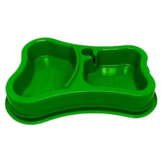 Imagem de Comedouro Automático Duplo Osso Verde Clássico 300ml