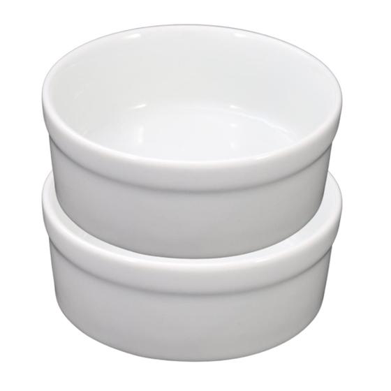 Imagem de Comedouro + Bebedouro Pet 330 Ml Porcelana Anti-derrapante Gato Cachorro Ração Água
