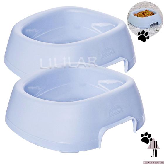 Imagem de Comedouro Bebedouro Pet 330ml 2 Potes Ração Cachorro Gato