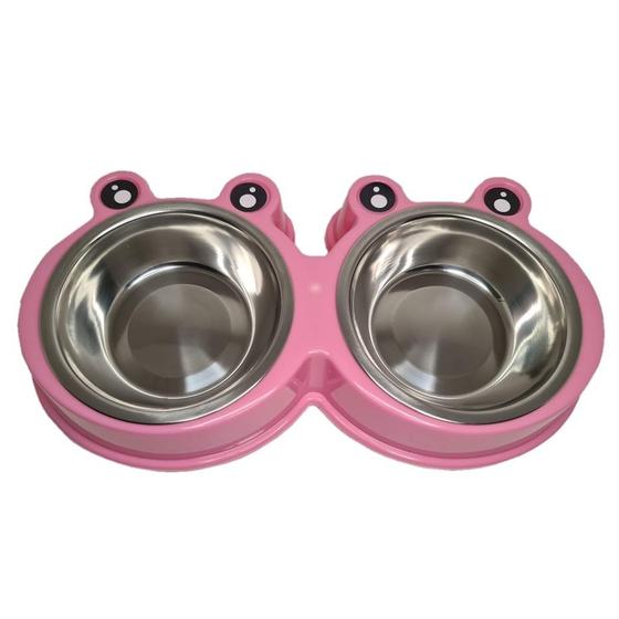 Comedouro Bebedouro Pote Duplo Cachorro Cães Gatos Pet Inox Sapinho 180 ML Menor preço em Comedouro Bebedouro Pote Duplo Cachorro Cães Gatos Pet Inox Sapinho 180 ML