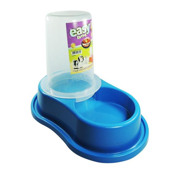 Imagem de Comedouro com Dosador Automático Antiformiga - 900ml para Cães e Gatos Pequenos - Bebedouro e Comedouro Prático Azul