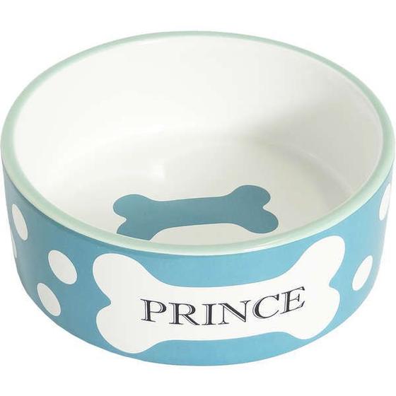 Imagem de Comedouro de Porcelana Prince Azul 400ml The Pets Brasil