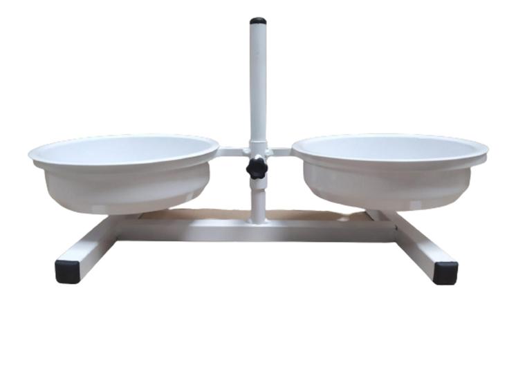 Comedouro e bebedouro com sistema antiformigas para cães e gatos de porte pequeno ajustável- branco Menor preço em Comedouro e bebedouro com sistema antiformigas para cães e gatos de porte pequeno ajustável- branco