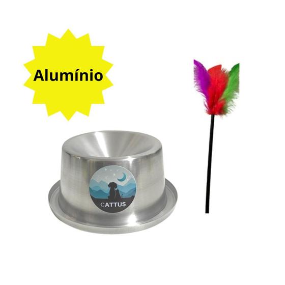 Imagem de Comedouro elevado de aluminio para gatos e cães  250 mL CATTUS