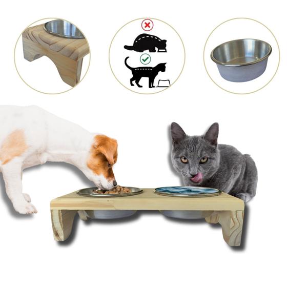 Imagem de Comedouro Elevado Ergonômico Cães E Gatos